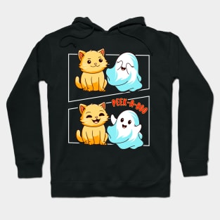 Funny Cat Pun Peek A Boo Men Kids Women Halloween Hoodie